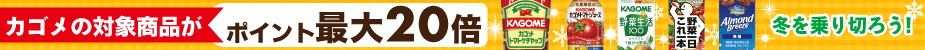 カゴメ ポイント最大20倍 検索_横長バナー