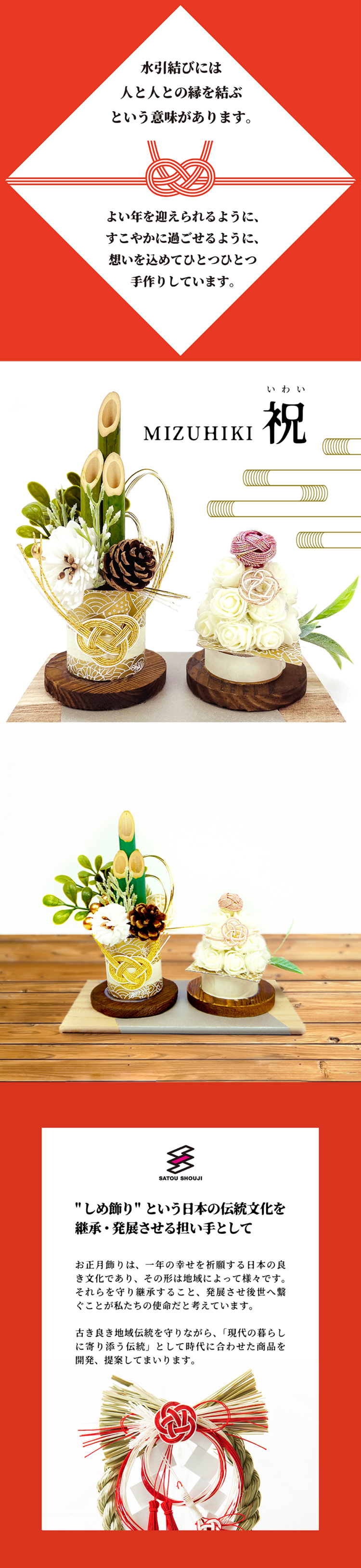 お正月飾り【MIZUHIKI祝】｜楽天マート - ネットスーパー