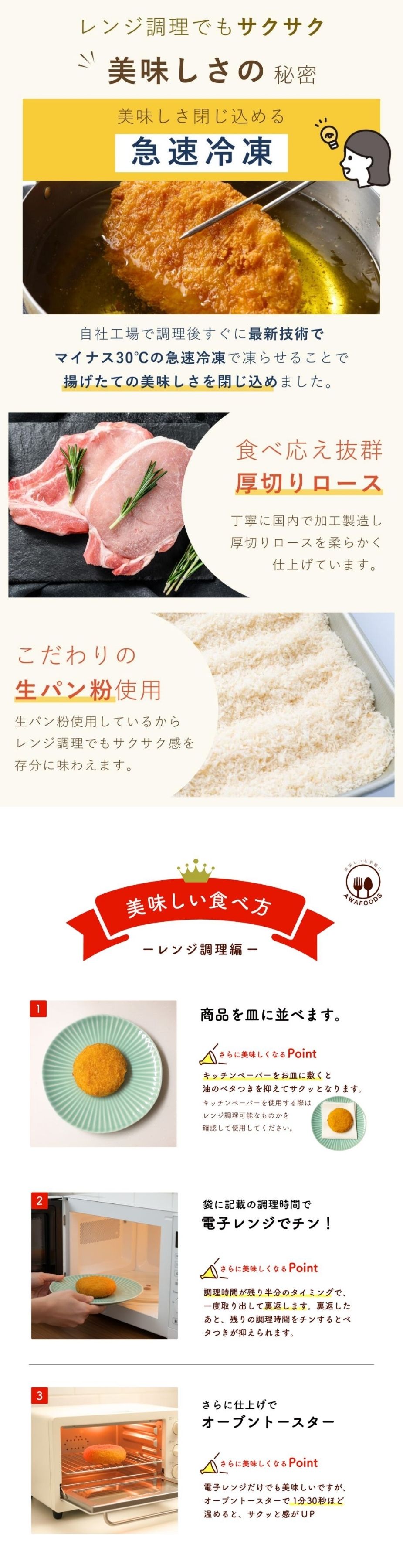 レンジ調理 厚切りロースとんかつ