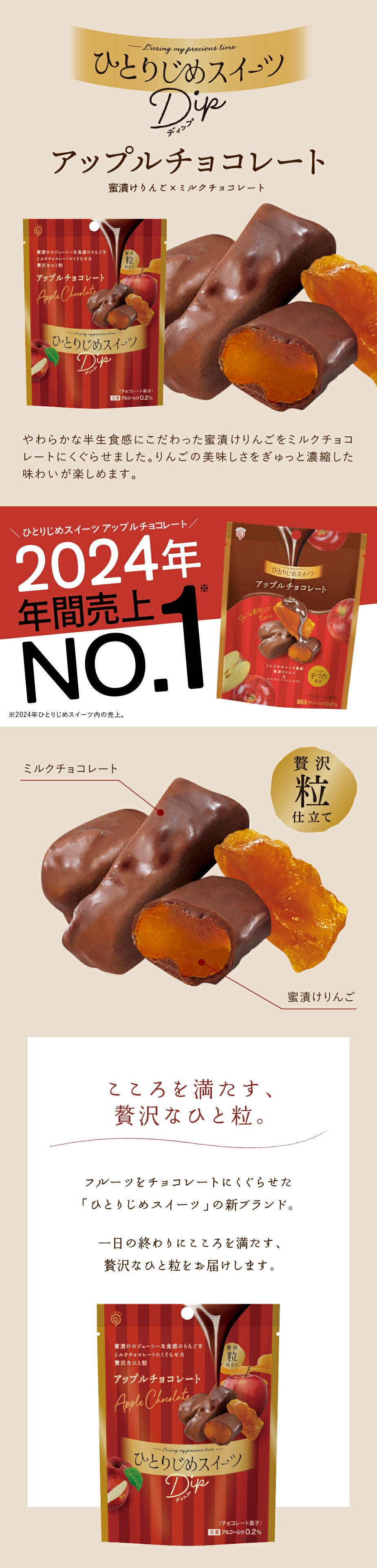 ひとりじめスイーツDip アップルチョコレート