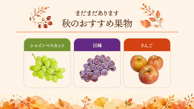 ≪旬便り≫秋の果物を味わう