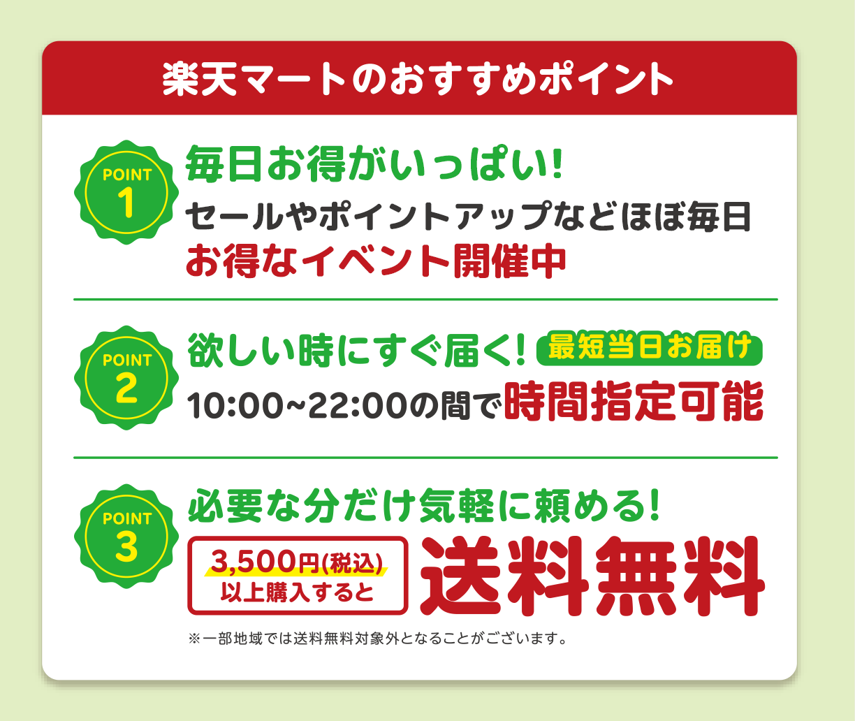 楽天マートのおすすめポイント