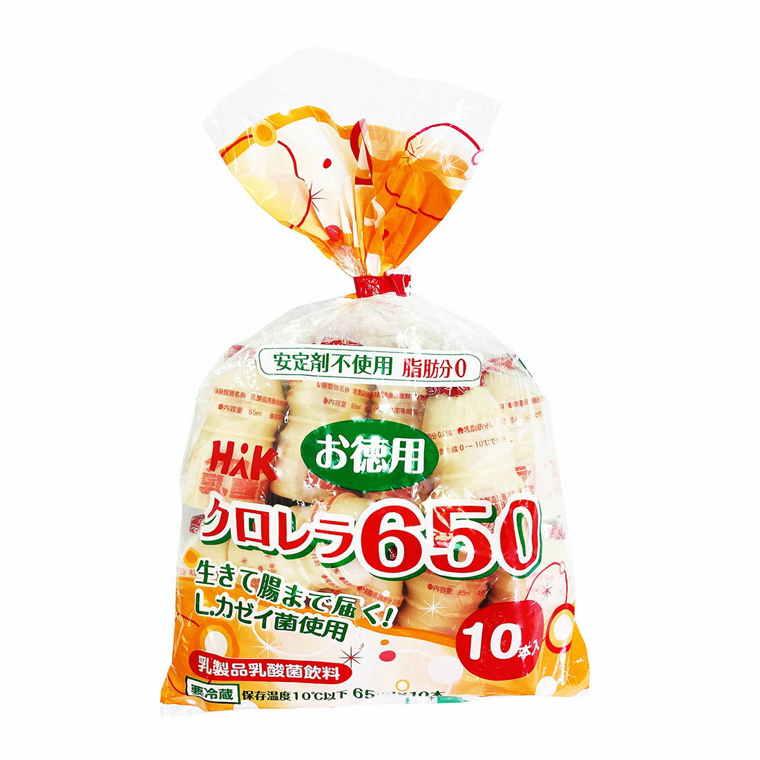 お徳用 乳酸菌飲料 クロレラ650 65ml×10本入
