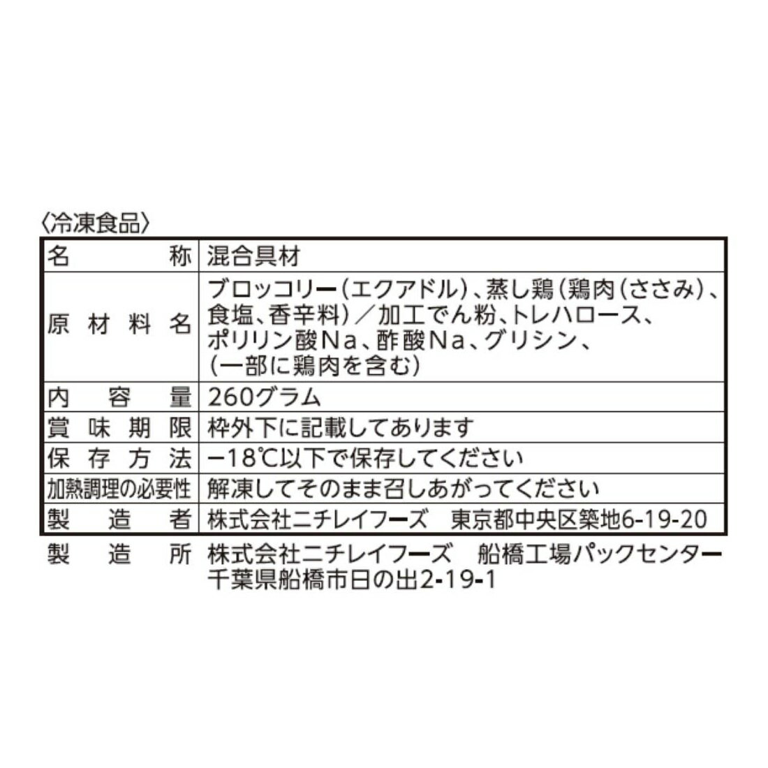 ささみぶろっこりー Amazon.co.jp: [冷凍] ニチレイ ささみブロッコリー 260g : 食品