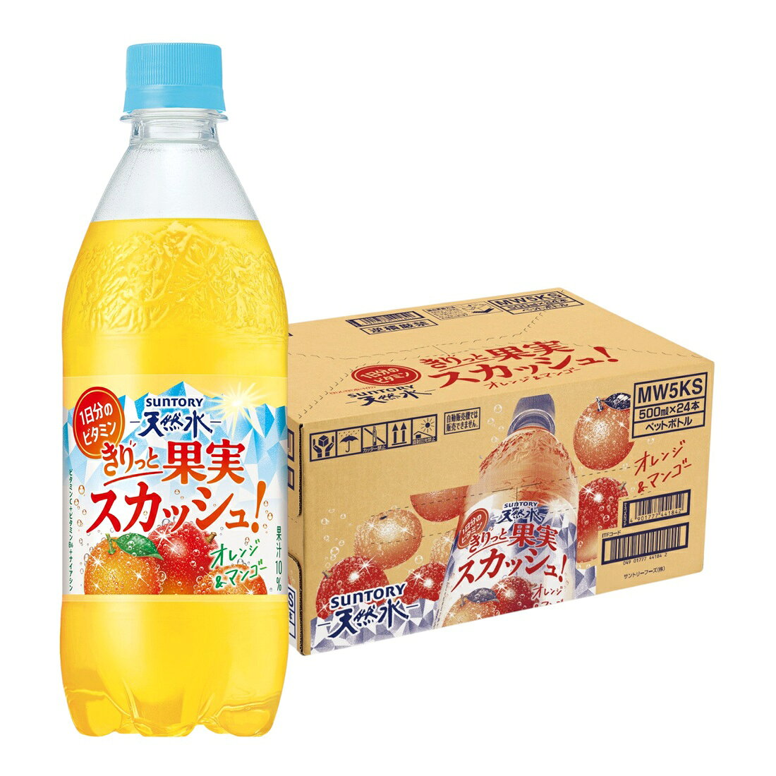 サントリー天然水 きりっと果実スカッシュ！ オレンジ＆マンゴー（1