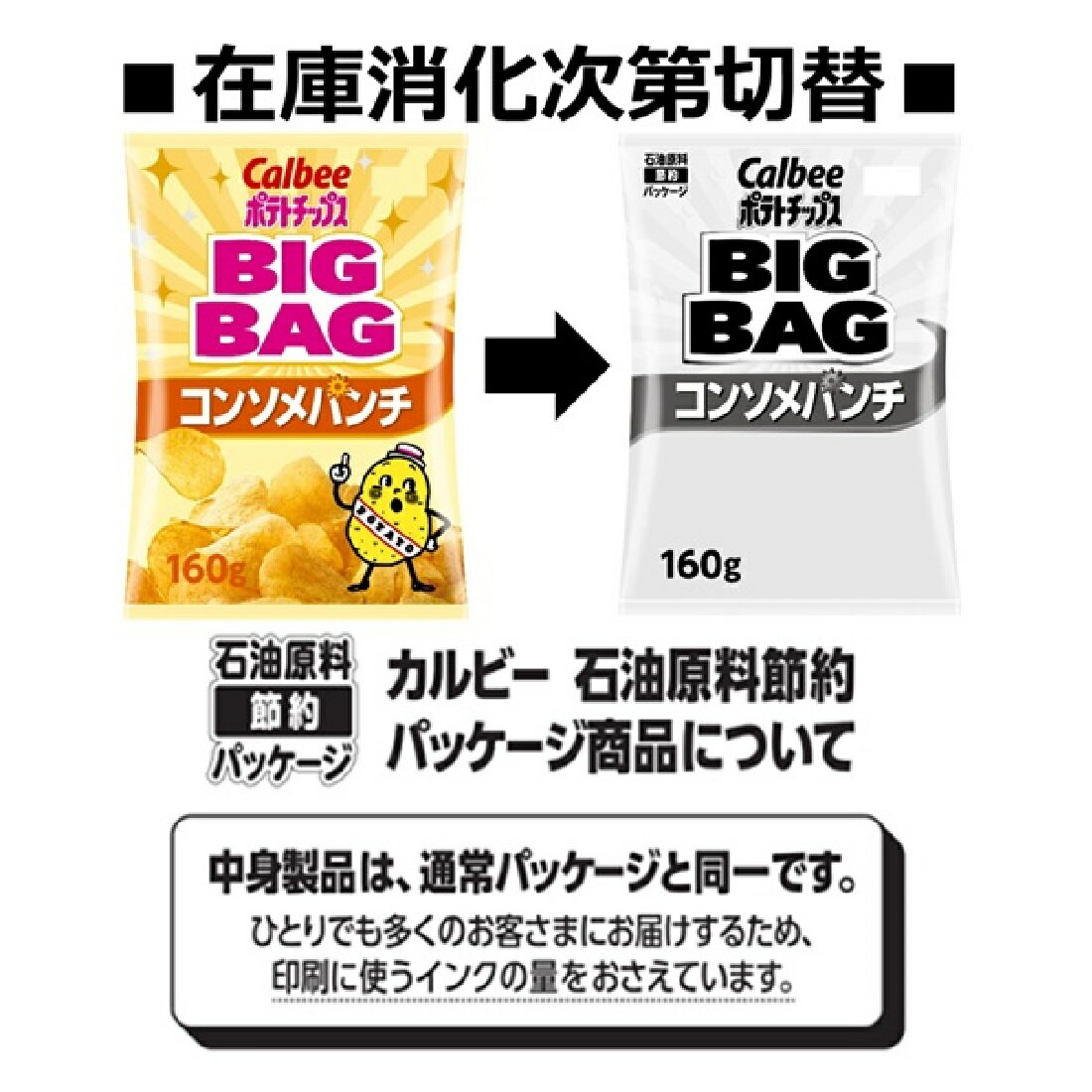 Calbee ポテトチップス BIG BAG コンソメパンチ 145g ポテトチップスBIG BAG コンソメパンチ｜楽天マート - ネットスーパー