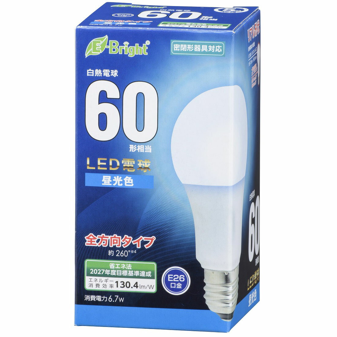 Led電球 E26 60形相当 全方向 昼光色 Lda7d G Ag27 楽天西友ネットスーパー