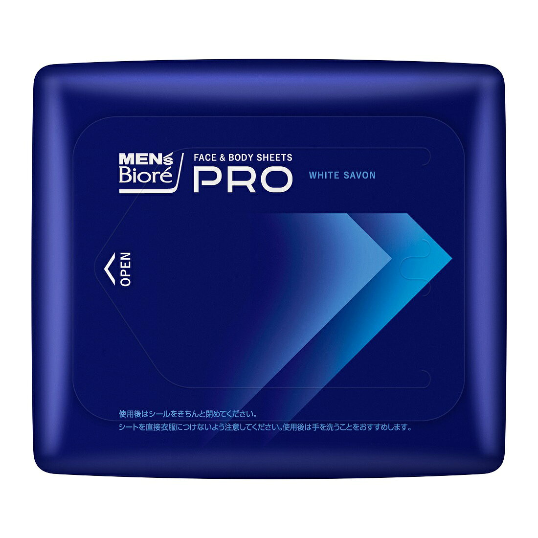 メンズビオレ 顔もふけるボディシートPRO ホワイトサボンの香り｜楽天