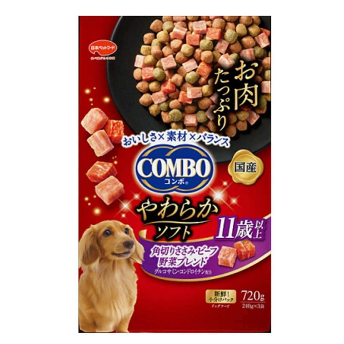 在庫処分】コンボ ドッグ やわらかソフト 11歳以上 角切りささみ