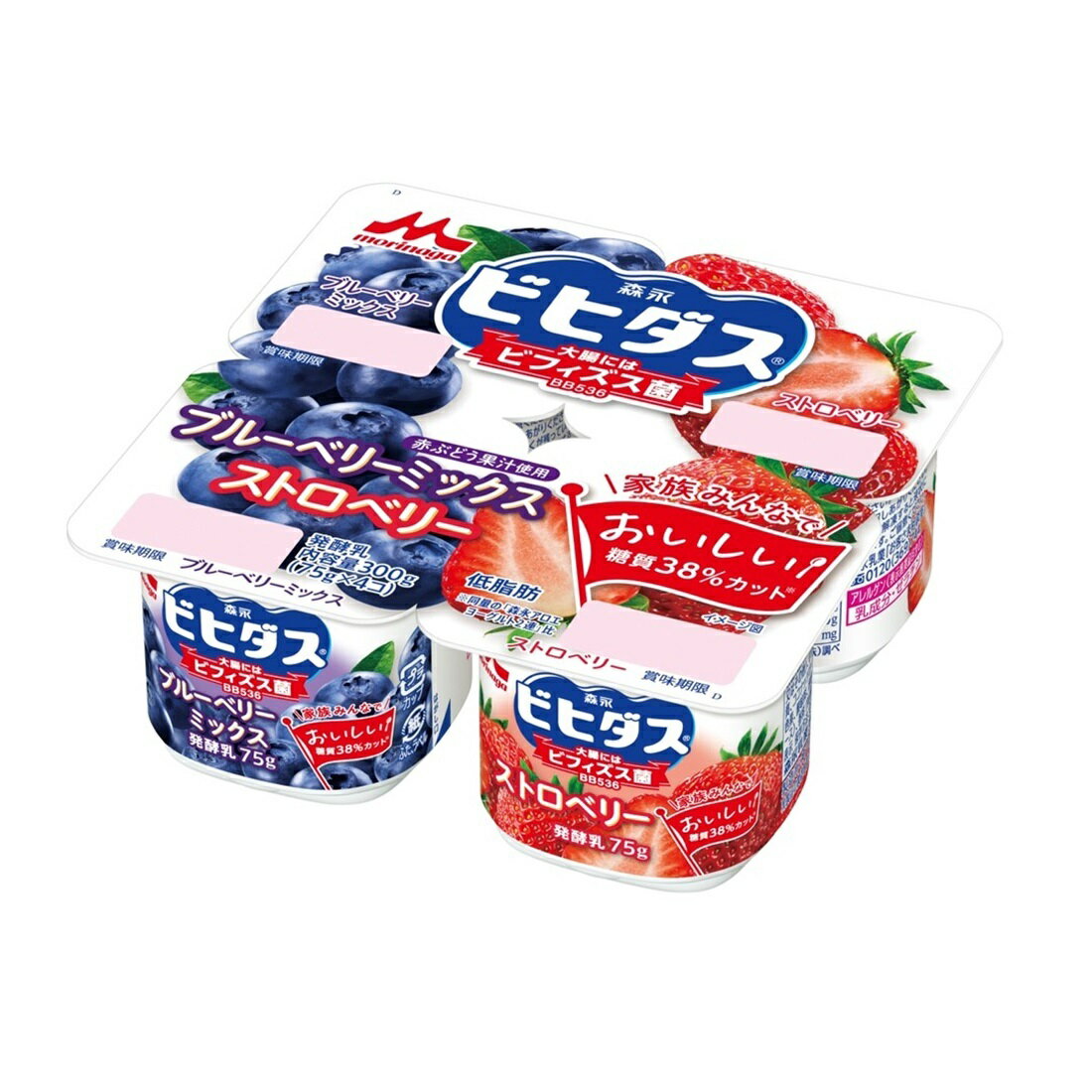 ビヒダスヨーグルト ブルーベリーミックス＋ストロベリー｜楽天マート