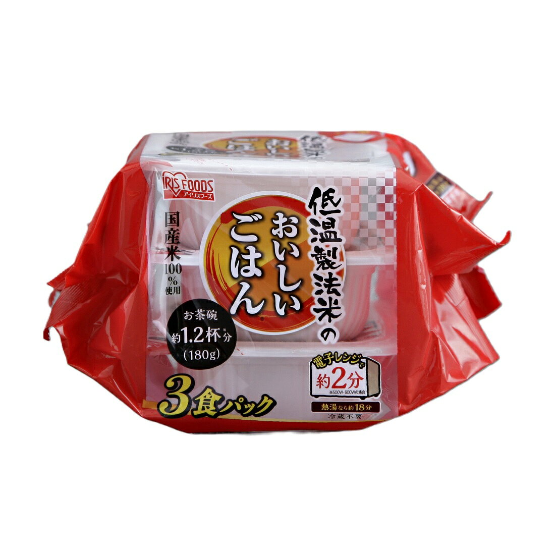 家計応援】低温製法米のおいしいごはん 国産米100% 180g×3パック｜楽天 