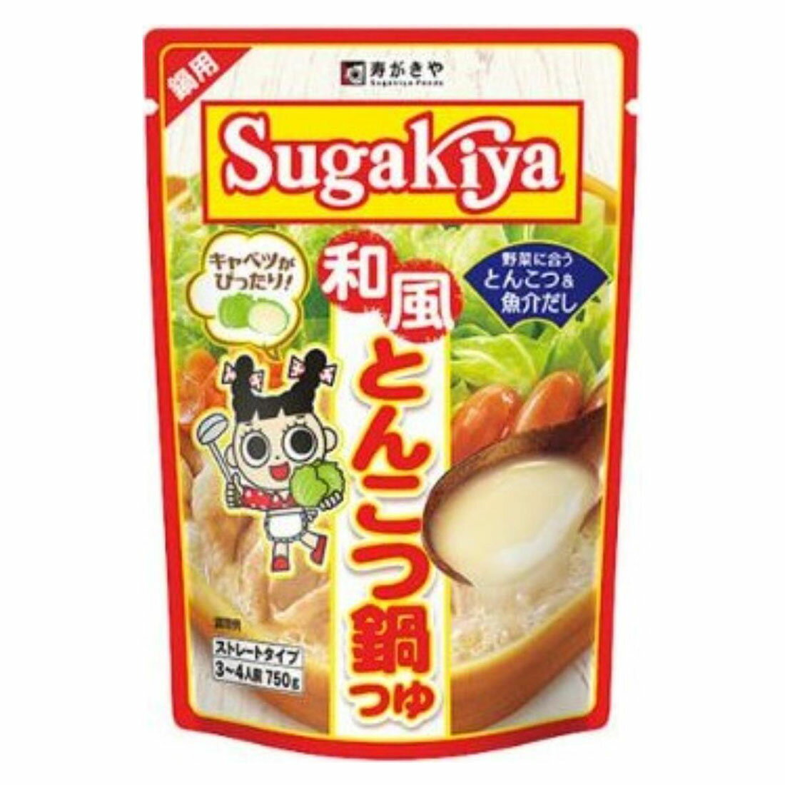 Sugakiya 和風とんこつ鍋つゆ ストレートタイプ 楽天西友ネットスーパー